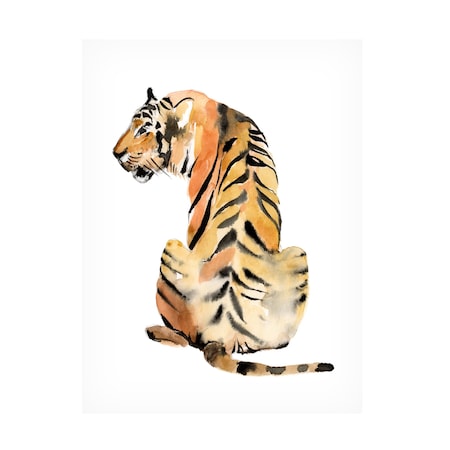 Jennifer Goldberger 'Sitting Tiger II' Canvas Art, 35x47